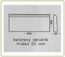 betonovy obrubnik nakres